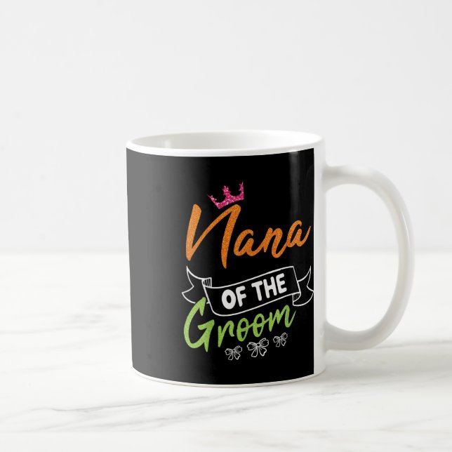Nana av marrydagen i marschen i Lycklig Bröllop Kaffemugg (Höger)