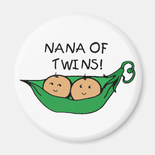 Nana av twillingarpoden magnet