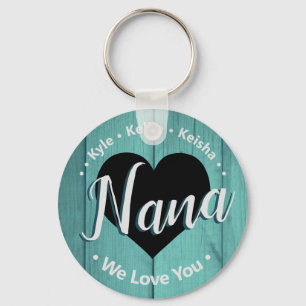 Nana Barnbarn Personlig Namn Vi Kärlek dig Nyckelring