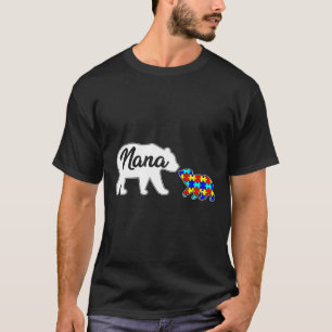 Nana Bear Autism Awareness Kärlek Support Family A T Shirt