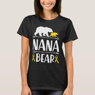 Nana Bear Children Cancer Awareness Grandma of a T Shirt