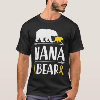 Nana Bear Children Cancer Awareness Grandma of a T Shirt