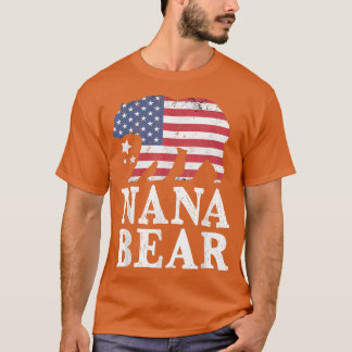Nana Bear Patriotic Flagga Matching Family 4th of T Shirt