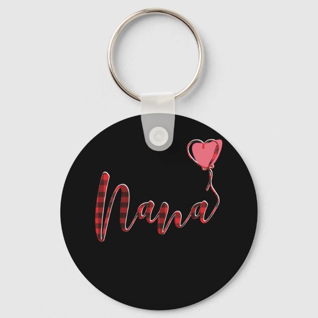 Nana Birthday jul Grandma Buffalo Play Nyckelring (Framsida)