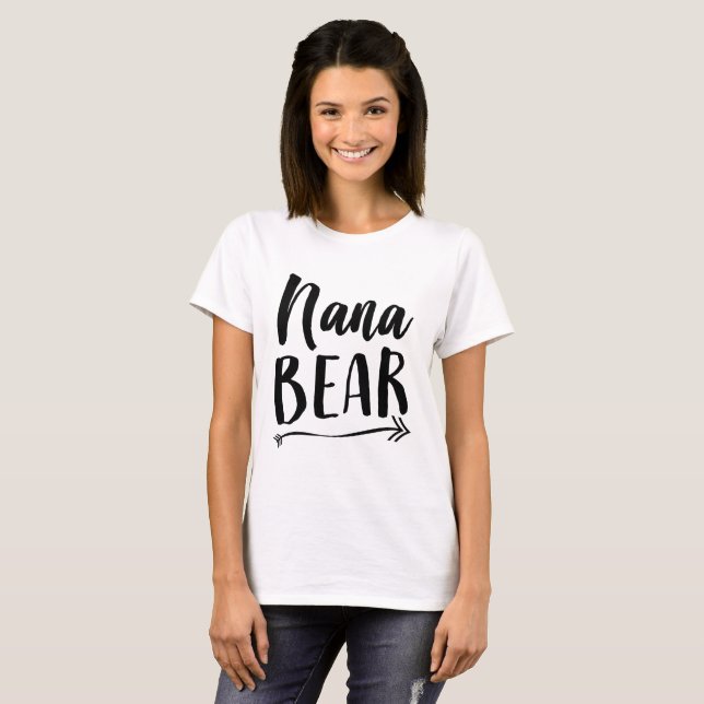 Nana björn: Gullig mormor Tee Shirt (Hel framsida)