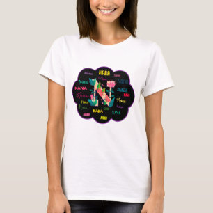 Nana Blommig Namn Initial T Shirt