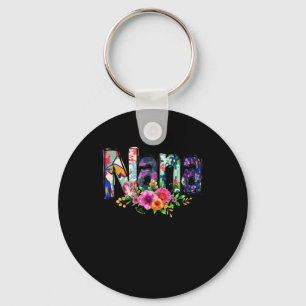 Nana Blommigt Cute Flowers Grandma Blested Grandma Nyckelring