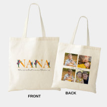 Nana Blommigt Personlig Photos Shopping Tote Bag