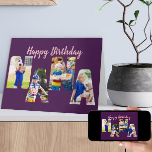 NANA Brev Shaped Photos Personlig Birthday Kort