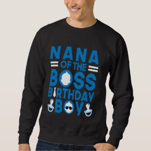 NANA, Chef Birthday Boy Funny Baby Family Pa Lång Ärmad Tröja