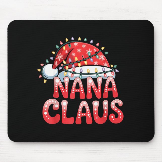 Nana Claus Christmas Family Matching Grandma Holid Musmatta (Framsidan)