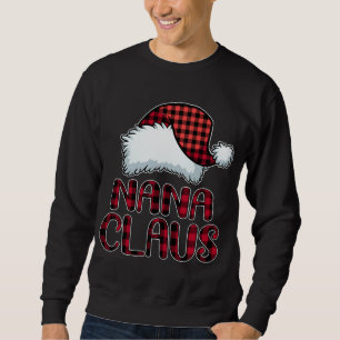 Nana Claus Funny jul-matchning för Pajama-familjen Lång Ärmad Tröja