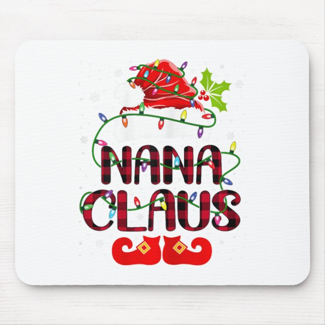 Nana Claus God jul Buffalo Play Santa Hat Musmatta (Framsidan)