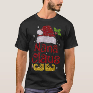 Nana Claus jul-familjen Pajama som matchar Julafto T Shirt