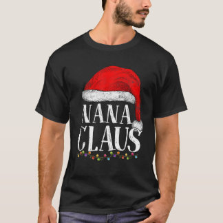 Nana Claus jul Funny Pajamas Grandma Santa C T Shirt