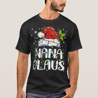 Nana Claus jul Ljus Pajama Family Matchin T Shirt