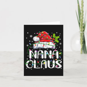Nana Claus jul - matchning av Ljus Pajama-familjen Kort