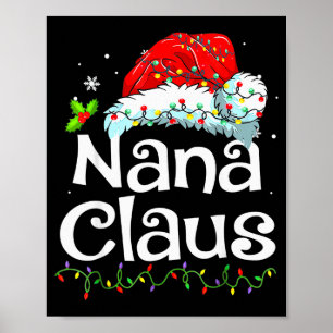 Nana Claus jul pyjamas familj matchande Xmas L Poster