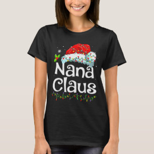 Nana Claus jul pyjamas familjematchande Xmas L T Shirt