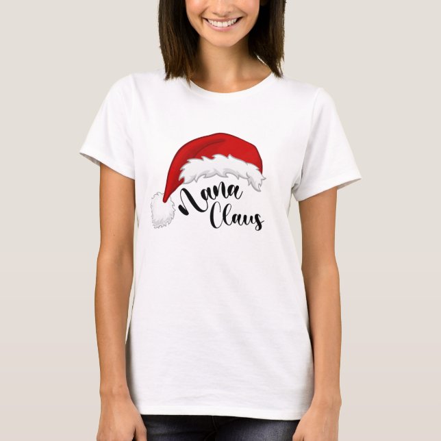 Nana Claus jul Santa T-Shirt (Framsida)