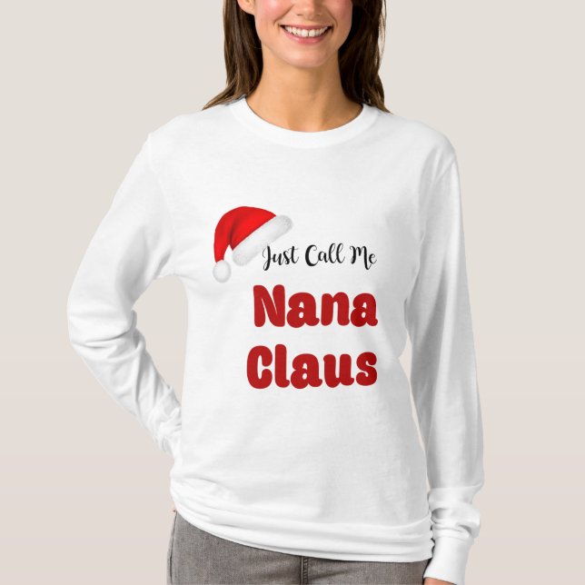 Nana Claus jul T Shirt (Framsida)