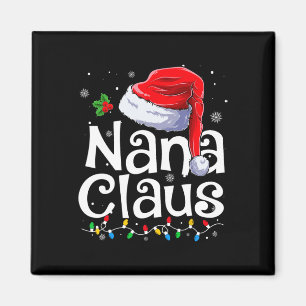 Nana Claus Julafton Santa Matching Familjejul Pa Magnet