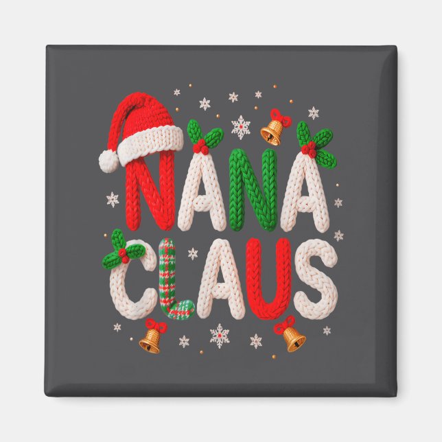 Nana Claus Santa Claus Crochet &amp; Knitting Love Magnet (Framsidan)