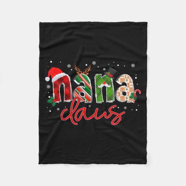 Nana Claus Santa Claus Family Matching Christmas P Fleecefilt (Framsidan)