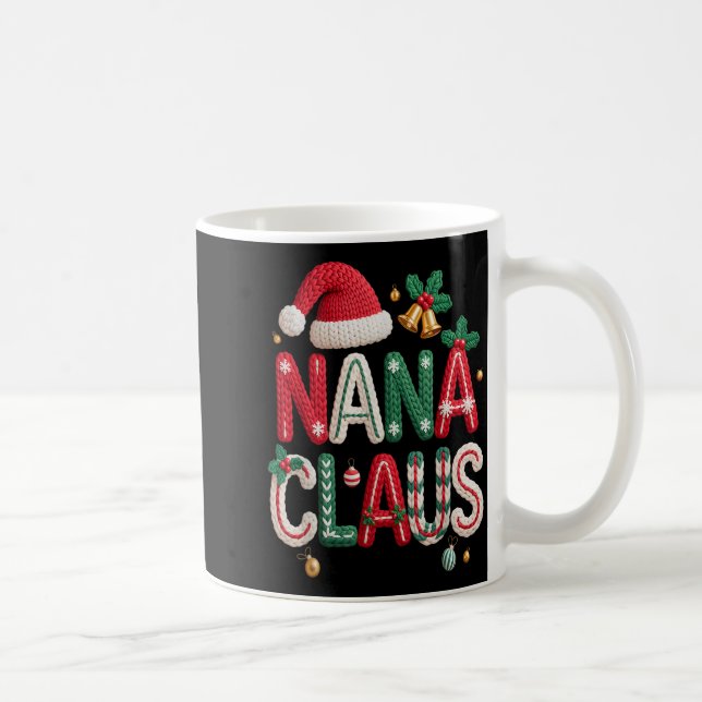Nana Claus Santa Claus Grandma Family Matching Chr Kaffemugg (Höger)