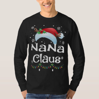 Nana Claus Santa Matching Family Pajama T Shirt