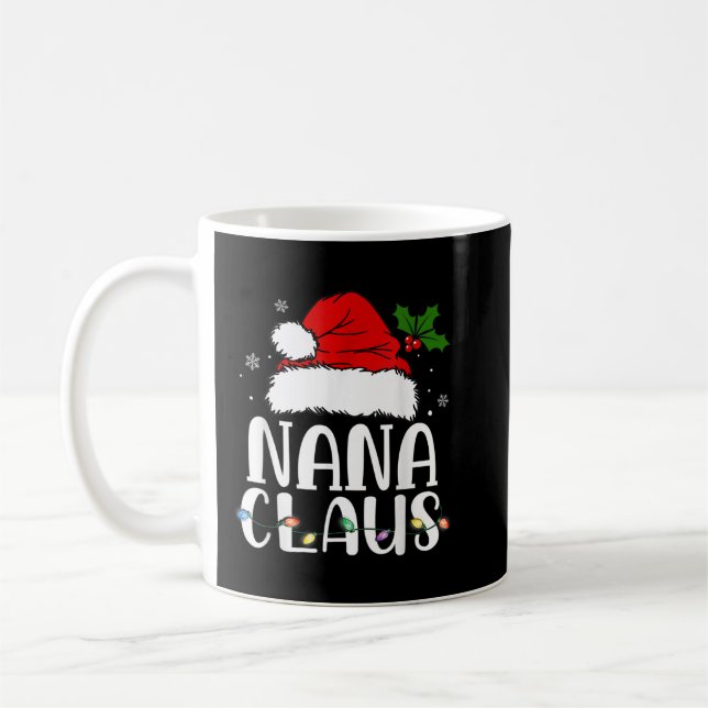 Nana Claus Shirt jul-familjen Pajama-matchning Kaffemugg (Vänster)