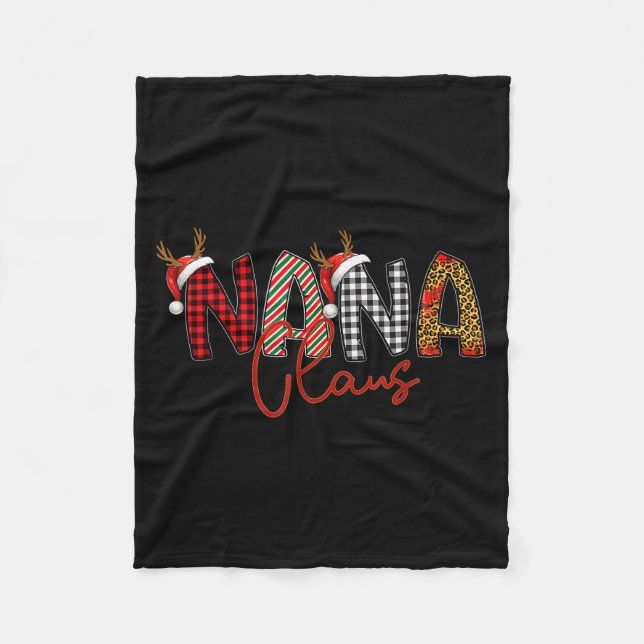 Nana Clause, Nana Christmas Shirt, Nana Santa Clau Fleecefilt (Framsidan)