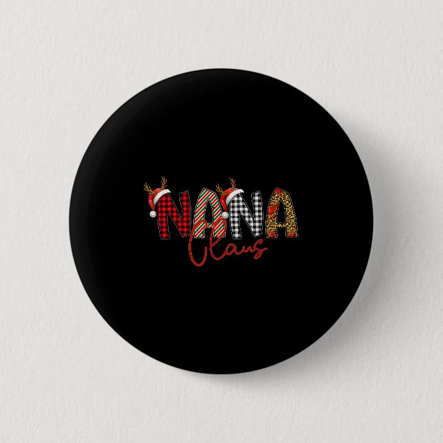 Nana Clause, Nana Christmas Shirt, Nana Santa Clau Knapp (Framsida)