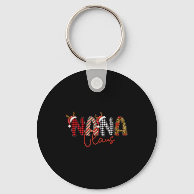 Nana Clause, Nana Christmas Shirt, Nana Santa Clau Nyckelring (Framsida)