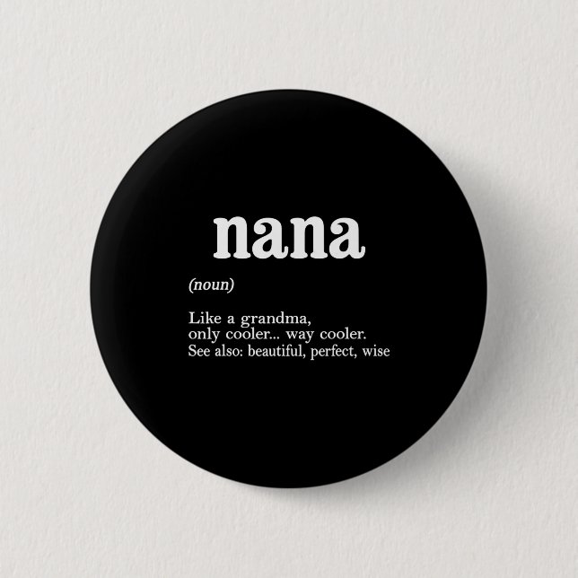 Nana Definition Funny Mom Mothers Day  Knapp (Framsida)