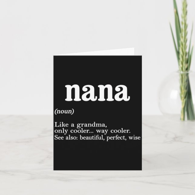 Nana Definition Funny Mom Mothers Day  Kort (Framsida)