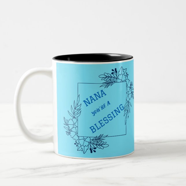 NANA DU ÄR EN BLESSING MORS DAG Två-Tonad MUGG (Vänster)