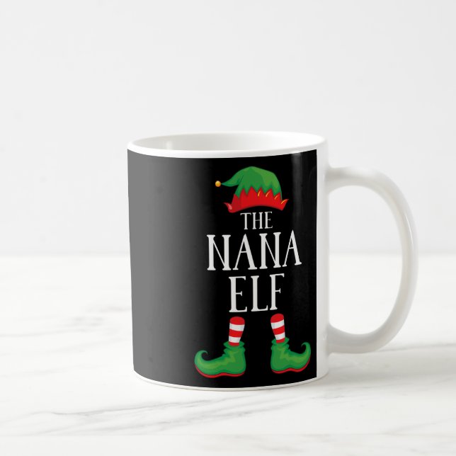 Nana Elf Matching Group Julafton Funny Family Chri Kaffemugg (Höger)