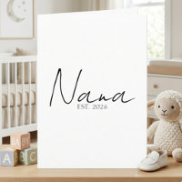 Nana EST-årsmeddelande Elegant skriptdesign