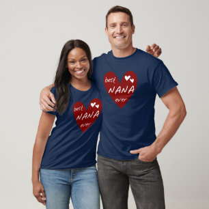 Nana för röd hjärta bäst någonsin T-tröja och Tee Shirt