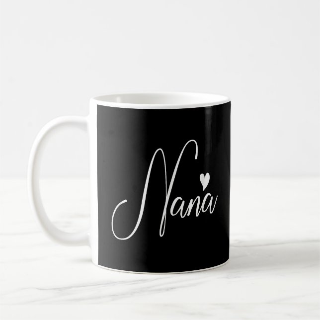 Nana för Women Grandma Mors dag jul Birt Kaffemugg (Vänster)