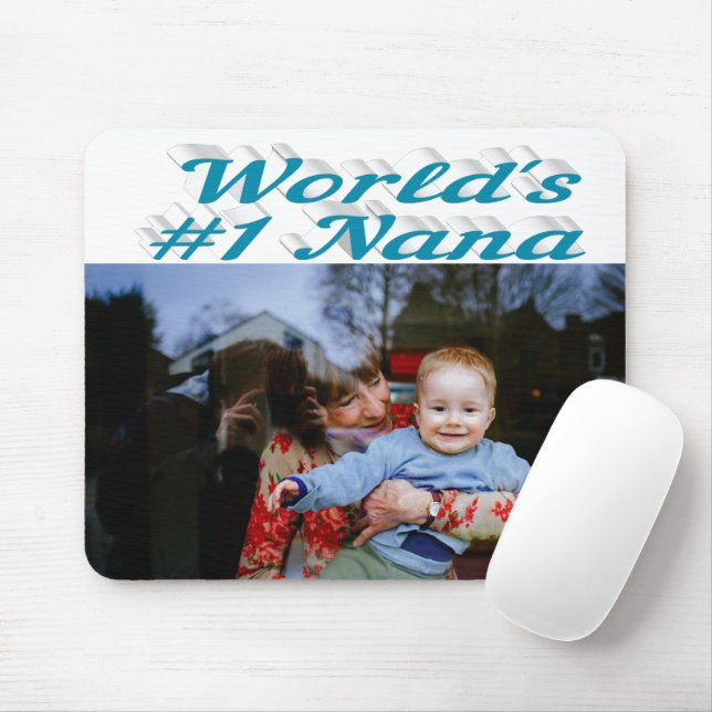 Nana-fotoblå himlar-text musmatta (Med mus)