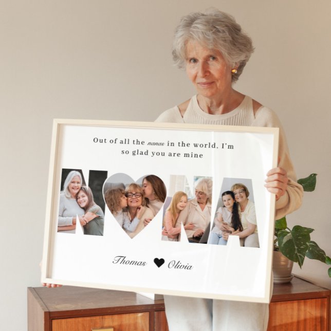 Nana Fotokollage Minnessak för Mormor från Barnbar Poster (Skapare uppladdad)