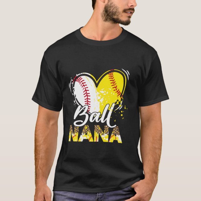Nana från Baskeball Softball Sport Matching Fami T Shirt (Framsida)