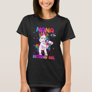 Nana från Birthday Girl Dabbing Unicorn Party T Shirt