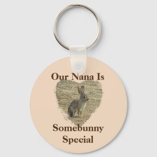 Nana från farmor från Pun Adsible Bunny Nyckelring