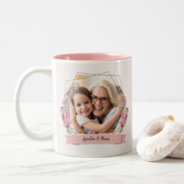Nana Gift Mors dag Photo Grandchild Två-Tonad Mugg