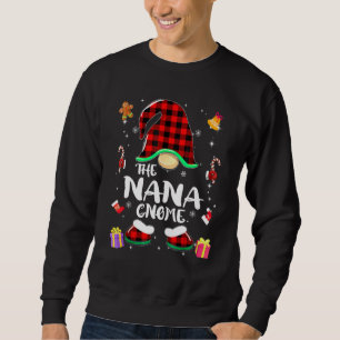 Nana Gnome Buffalo-rutigt Rött Matchande Familj Ch Lång Ärmad Tröja