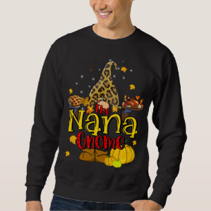 Nana gnome Fall Y'all Gnome Pumpkin Spice Thanksgi Lång Ärmad Tröja