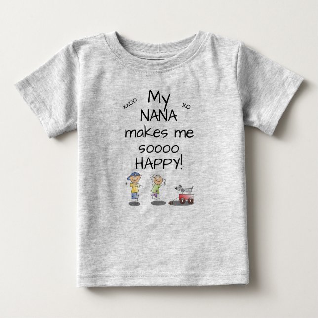 Nana gör mig Sooo den lyckliga skjortan för baby T Tee (Framsida)